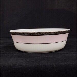 Mary Kay China Pink Platinum 40th Anniversary Round Vegetable Serving Bowl 48 oz